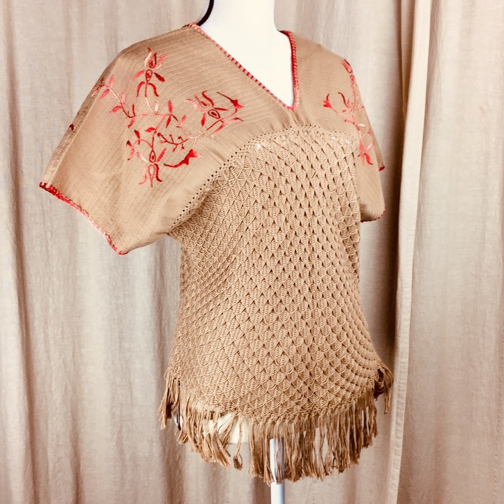 Vintage 70s 🌈 boho peasant top